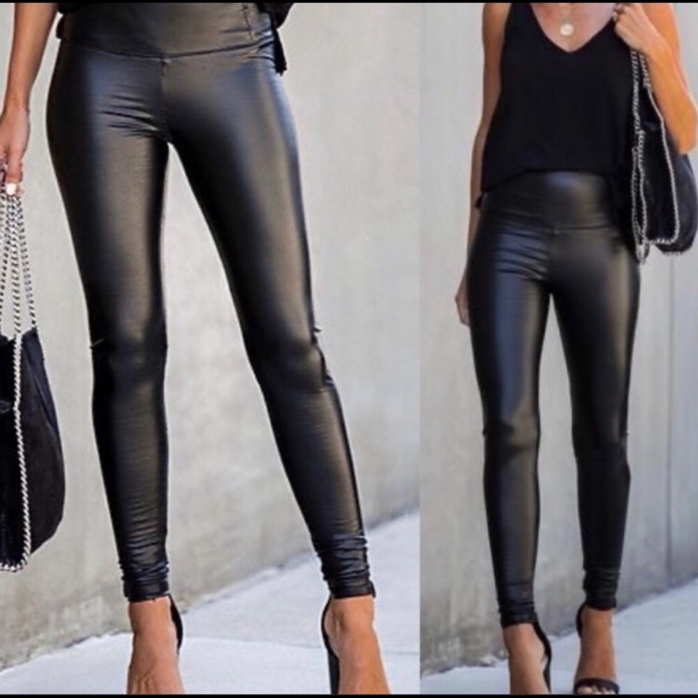 Faux leather leggings - Picture 1 of 7